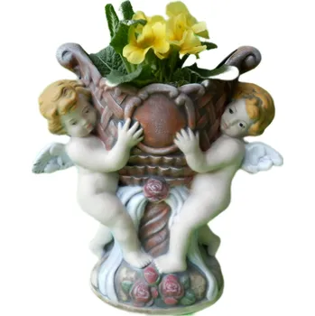 Váza Váza s andílky - ručně malovaná