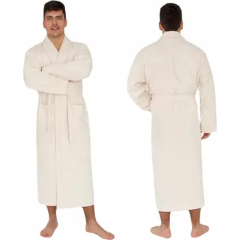 Dámský župan Tuva Home pánský župan Szlafrok Natural XXL ke kolenům, velikost XXL