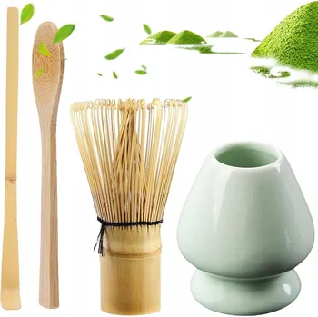 Obraz SADA NA MATCHA ČAJ: BAMBUSOVÉ NÁŘADÍ NA MATCHA S METLIČKOU/LŽIČKOU