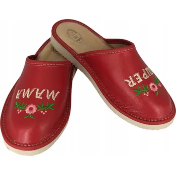 Dámské pantofle Dámské Pantofle jako Dárek ke Dni matek pro Super Mámu, červené pantofle, velikost 37