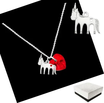 Náhrdelník Stříbrný náhrdelník Jednorožec pro dívky a koně