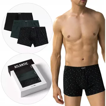 3-BALENÍ Pánské boxerky šortkového střihu bavlna Atlantic XXL
