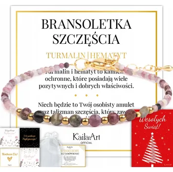 Náramek Náramek turmalín barevný 4 mm štěstí z přírodních kamenů KailaArt