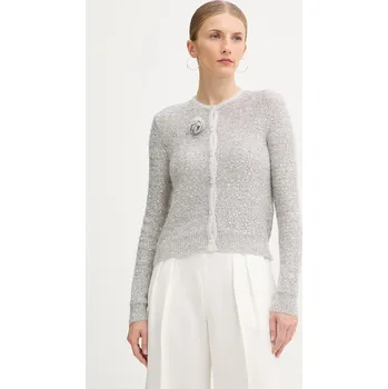 Dámský svetr Kardigan s příměsí vlny Marella šedá barva, 2523346152200 09X, vel. M