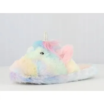 Dívčí obuv Dívčí duhové Papuče s jednorožcem vel. 29 celopropínací B593243