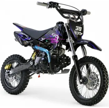 malá motorka zánovní dirtbike pitbike 125ccm KXD 607 14/12 automat + el.start - modrá