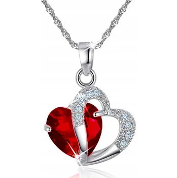 Náhrdelník NÁHRDELNÍK SRDCE PRO ŽENU STŘÍBRO 925 RHODIOVANÉ