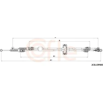 Tažné lanko, ruční převodovka COFLE 2CB.OP005