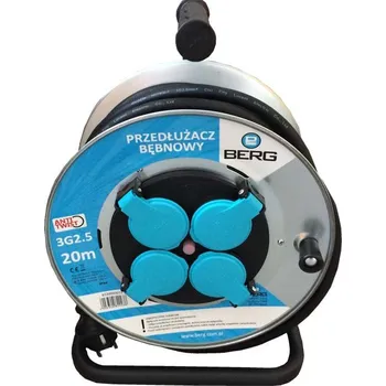 Svářečka Prodlužovací kabel na bubnu 20 m průřez 3 x 2,5 mm2 ANTI-TWIST BERG