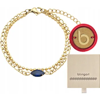 Náramek Dámský náramek z chirurgické ocel s modrým kamenem, BLINGART