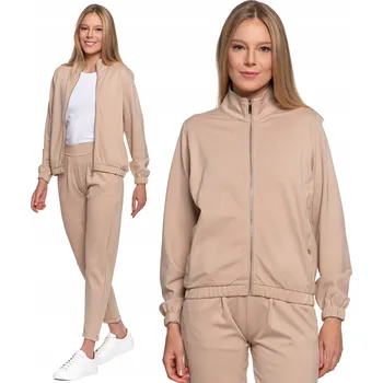 Dámská mikina MIKINA DÁMSKÁ BOMBER NA ZIP HLADKÁ SE STOJÁČKEM BEZ KAPUCE MORAJ XXL