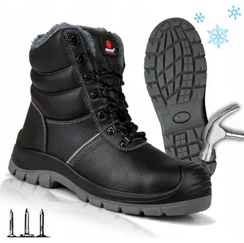 Pracovní obuv Zimní pracovní obuv s ocelovou špičkou, zateplená, bezpečnostní BOZP PROOF Blizzard S3, velikost 48