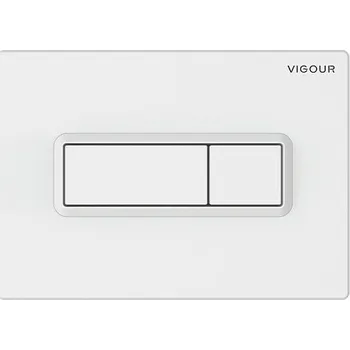 Splachovací tlačítko Tlačítko ovládací hranaté TEES, dvojité ovládání, bílé