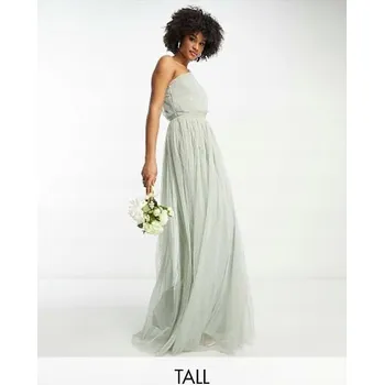 Dámské šaty ANAYA TALL ŠALVĚJOVÉ TYLOVÉ ŠATY MAXI (38)