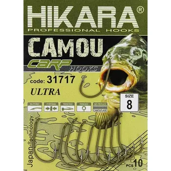 Rybářský háček TRAPER Háčky HIKARA CAMOU ULTRA - Vel. 2