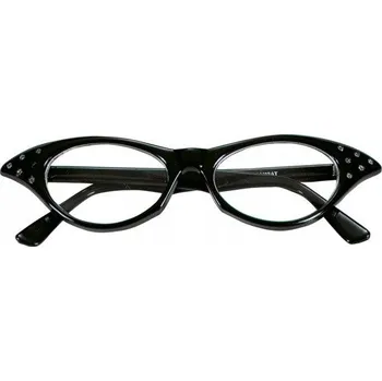 Černé brýle ve stylu 50. a 60. let karneval