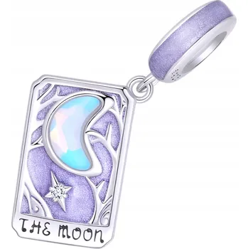 Přívěsek Přívěsek Karta tarotu Měsíc Stříbro věštění velké arkány