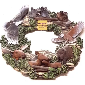 Zahradní dekorace Věnec- myslivecký keramický P