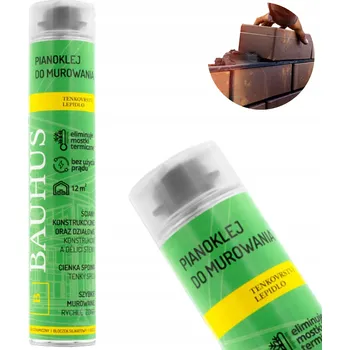 Vrták Pěnové lepidlo na zdění, zdicí malta v pěně, pěnové lepidlo Bauhus 870 ml