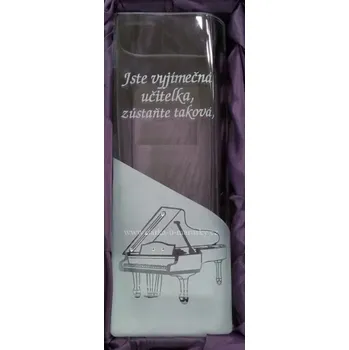 Váza Luxusní pískovaná váza - Klavír