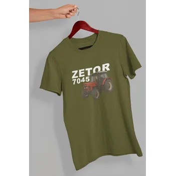 Pánské tričko Zetor 7045 Barva: Khaki, Velikost: XS