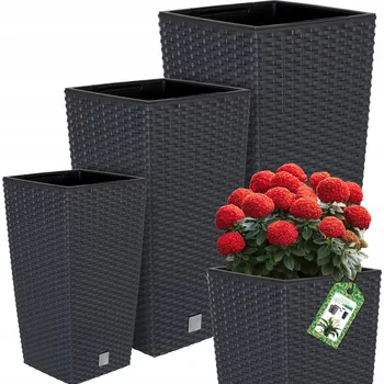 Květináč Šedý plast Květináč Deco4Home 31,5 cm x 31,5 x 61,01 cm