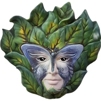 Zahradní dekorace Nástěnná keramická maska - Vládce lesa