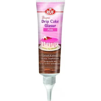 Jedlá dekorace na dort Drip Cake Glaze růžová 125g - RUF