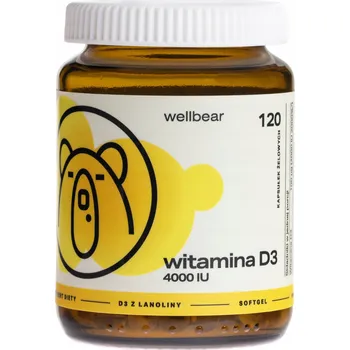 Vitamín D3 FORTE 4000 IU Wellbear Imunita Silné kosti Softgel 120 kapslí