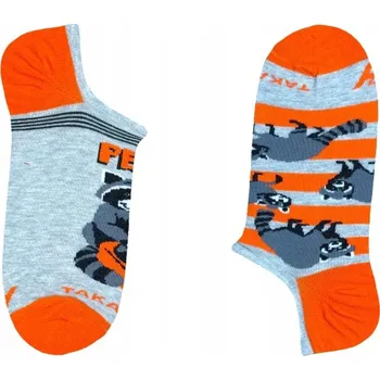 Pánské ponožky Bláznivý mýval Pedro - Kotníkové Ponožky nepárové TakaPara 41-45