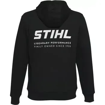 Pánská mikina Mikina BACK LOGO STIHL (042140040) (Černá mikina s kapucí, kterou by měl mít ve svém šatníku každý fanoušek značky STIHL! Měkká tkanina z bavlněné směsi je z vnitřní strany počesaná pro pohodlnější nošení.)