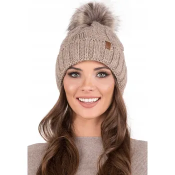 Čepice Vivisence zimní čepice beanie hnědá univerzální velikost