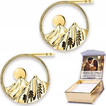 Náušnice Zlaté Náušnice Slunce Kroužky s Tatrami Hory Tatry Zakopane STŘÍBRO 925