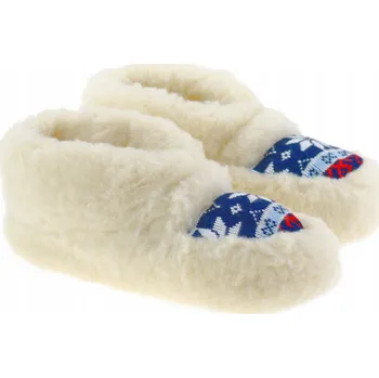 Pracovní obuv Bambosze Nízké Pantofle Zateplené Tmavě modré s vlnou na zimu 38/39