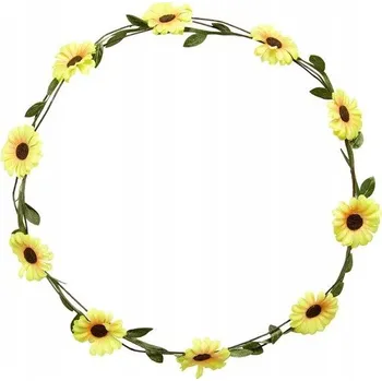 Karnevalový doplněk Věnec z květů, Čelenka, Hippie, Hipík, Karneval