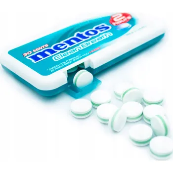 Bonbon Mentos Clean Breath Pastilky Intense Mint 21g