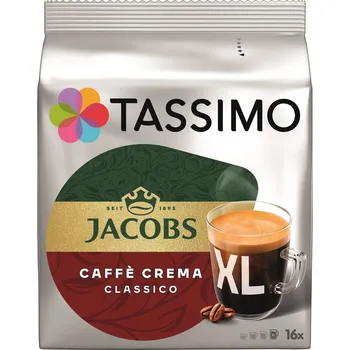 Kávovar Kávové kapsle TASSIMO kapsle Jacobs Café Crema XL 16 nápojů