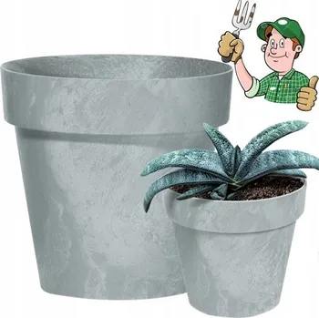 Květináč Šedý plast Květináč Prosperplast 14 cm x 14 x 12,4 cm