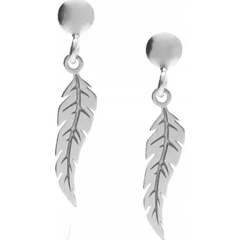 Náušnice Stříbrné náušnice peříčka jemné puzetky stříbro 925 KRABIČKA