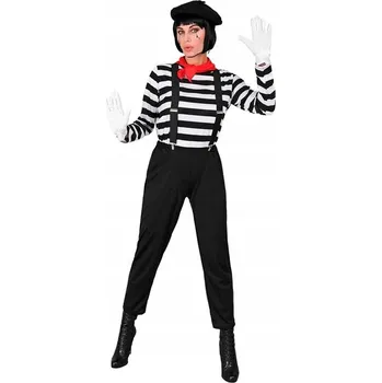 Karnevalový kostým KOSTÝM MIMA DÁMSKÝ MIM PŘEVLEK PRO DOSPĚLÉ ŽENY KARNEVAL S