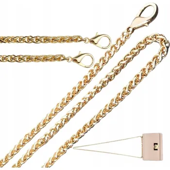 Opasek Zlatý Pásek na kabelku, dlouhý kovový popruh