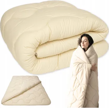 přikrývka Antialergická Celoroční Přikrývka 160x200cm Ecru Prošívaná Nadýchaná