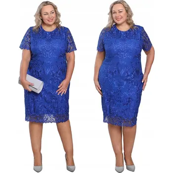 Dámské šaty Modré krajkové šaty 58