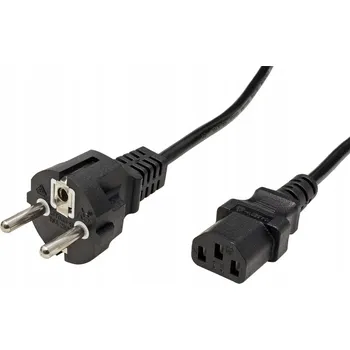 Napájecí kabel VALUE Kabel síťový, CEE 7/7(M) - IEC320 C13, přímé konektory, 1,8m, černý