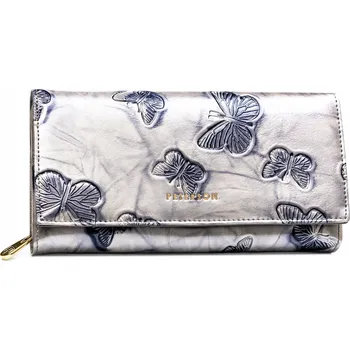 Peněženka Peterson dámská peněženka z pravé kůže, stříbrná