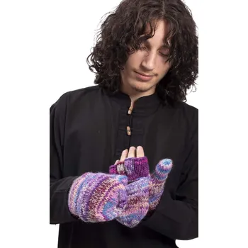 Rukavice Vlněné převlékací rukavice / fialové I.