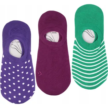 Dámské ponožky KOTNÍKOVÉ PONOŽKY barevné silikonové Ponožky MORAJ 3 kusy, 35-38