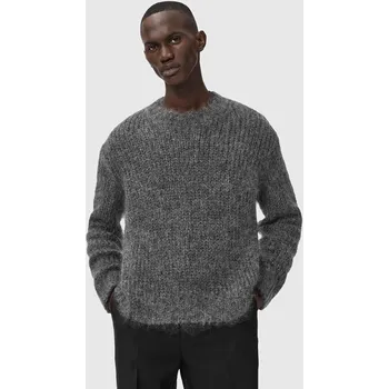 Pánský svetr Svetr s příměsí vlny AllSaints MYLES šedá barva, M050KD 90X, vel. L