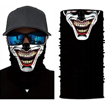 Kukla NÁKRČNÍK NÁKRČNÍK LEBKA motivem lebky, vysoký multifunkční, teplý