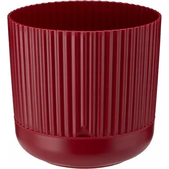 Květináč Květináč plast červený Verdenia 14 cm x 14 cm x 13 cm